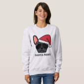 Kerstzwart Bulldog Sweatshirt (Voorkant volledig)