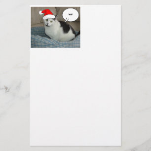 Kerstzwart en White Kitten Briefpapier