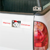 Kerstzwart en White Kitten Bumpersticker (Op Truck)