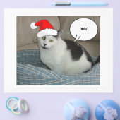 Kerstzwart en White Kitten Flyer (Enkel)