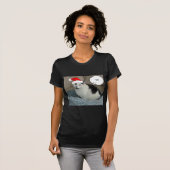 Kerstzwart en White Kitten T-shirt (Voorkant volledig)