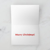 Kerstzwart en witte kat feestdagen kaart (Binnen)