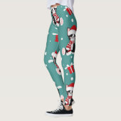 Kerstzwart Kat Leggings (Links)