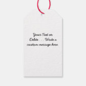 Kerstzwart lab met Pet voor kerstmis Cadeaulabel (Achterkant)