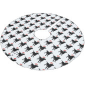 Kerstzwart lab met Pet voor kerstmis Kerstboom Rok (Gekanteld)