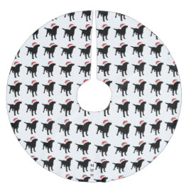 Kerstzwart lab met Pet voor kerstmis Kerstboom Rok