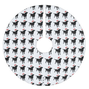 Kerstzwart lab met Pet voor kerstmis Kerstboom Rok