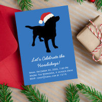 Kerstzwart lab met Pet voor kerstmis