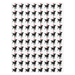 Kerstzwart lab met Pet voor kerstmis Tafelkleed