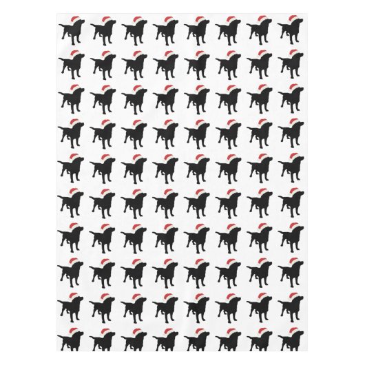 Kerstzwart lab met Pet voor kerstmis Tafelkleed (Voorkant)