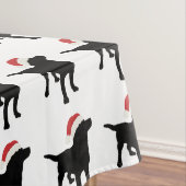 Kerstzwart lab met Pet voor kerstmis Tafelkleed (Voorbeeld)