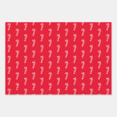 Kerstzwart rood donkergroen snoeprietpatroon inpakpapier vel (Voorkant 2)