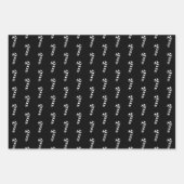 Kerstzwart rood donkergroen snoeprietpatroon inpakpapier vel (Voorkant)