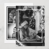 Kerstzwart White - Eenvoudige foto op maat Feestdagenkaart (Voorkant / Achterkant)