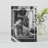 Kerstzwart White - Eenvoudige foto op maat Feestdagenkaart (Staand voorkant)