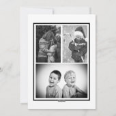 Kerstzwart White - Eenvoudige foto op maat Feestdagenkaart (Achterkant)