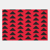 Kerstzwart-witte kerstvormen inpakpapier vel (Voorkant 2)