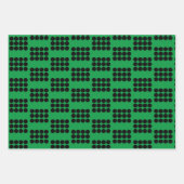 Kerstzwart-witte kerstvormen inpakpapier vel (Voorkant)