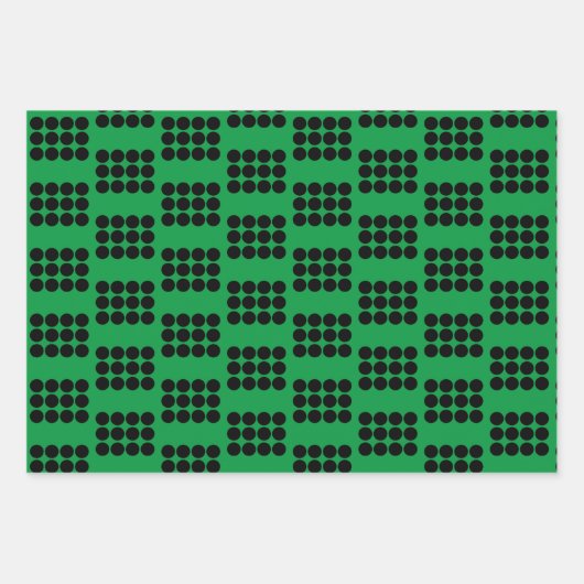 Kerstzwart-witte kerstvormen inpakpapier vel (Voorkant)