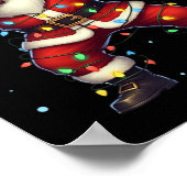 Kerstzwarte Amerikaanse Dabbing Santa Cla Poster (Hoek)