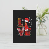 Kerstzwarte Amerikaanse kostuum Santa Mel Kaart (Staand voorkant)