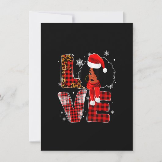 Kerstzwarte Amerikaanse kostuum Santa Mel Kaart (Voorkant)