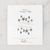 Kerstzwarte avondklok plaatskaartje (Buitenkant ongevouwen)