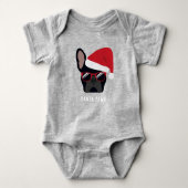 Kerstzwarte Baby Romper (Voorkant)