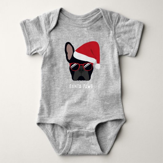 Kerstzwarte Baby Romper (Voorkant)