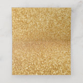 Kerstzwarte en gouden moderne kerstkaart plaatskaartje (Binnenkant ongevouwen)