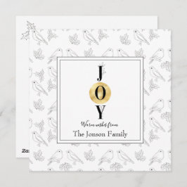 kerstzwarte goudbloem feestdagenkaart