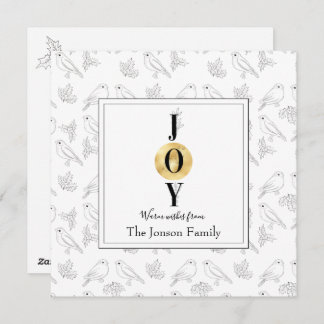 kerstzwarte goudbloem feestdagenkaart