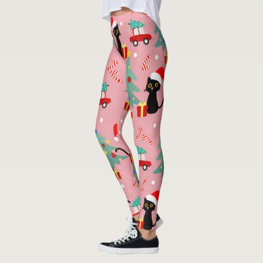 Kerstzwarte kat leggings (Links)