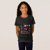 Kerstzwarte kat t-shirt (Voorkant volledig)