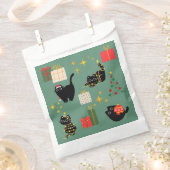 Kerstzwarte katten bedankzakje (Geknipt)