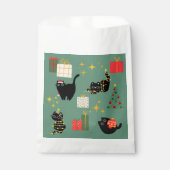 Kerstzwarte katten bedankzakje (Voorkant)