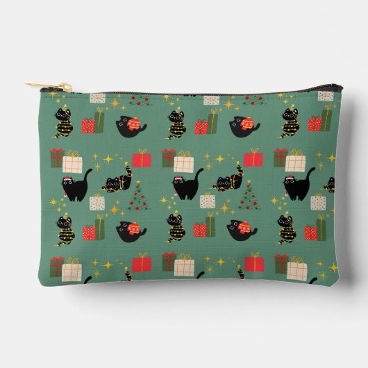 Kerstzwarte katten etui (Voorkant)