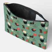 Kerstzwarte katten etui (Open)