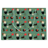 Kerstzwarte katten groot cadeauzakje (Voorkant)