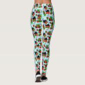 Kerstzwarte katten leggings (Achterkant)