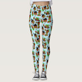 Kerstzwarte katten leggings (Voorkant)