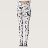 Kerstzwarte katten leggings (Voorkant)