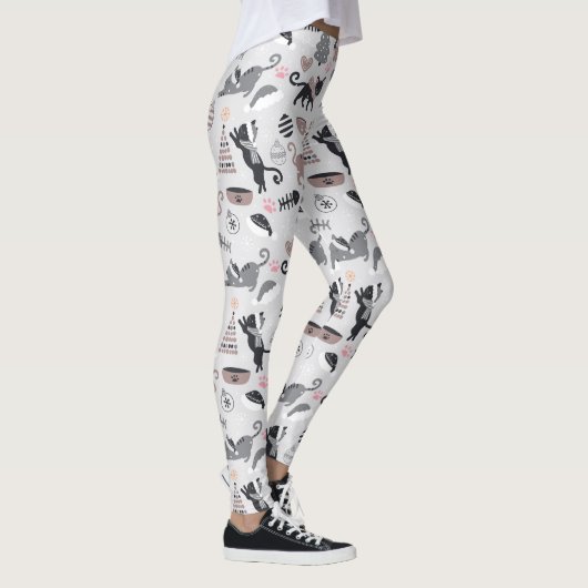 Kerstzwarte katten leggings (Rechts)