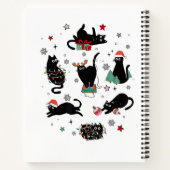 Kerstzwarte katten notitieboek (Achterkant)
