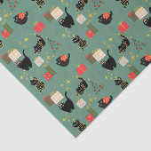 Kerstzwarte katten tissuepapier (Detail)