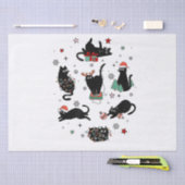 Kerstzwarte katten tissuepapier (Craft)