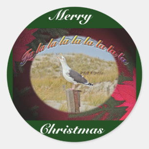 Kerstzwarte kerstabel ronde sticker