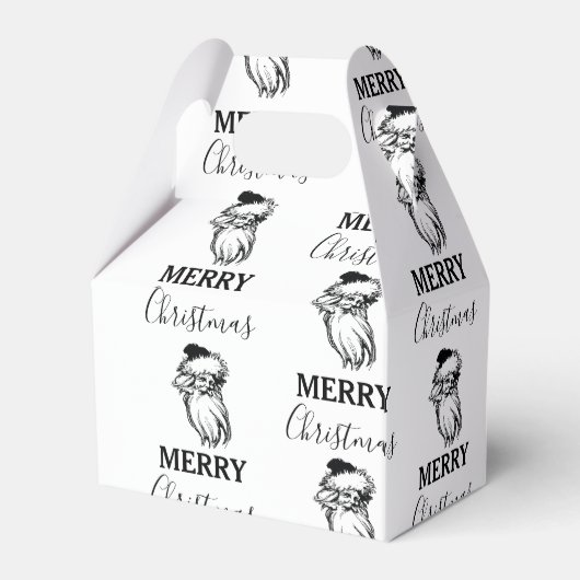 Kerstzwarte  kerstkerstkerstman bedankdoosjes (Achterkant)