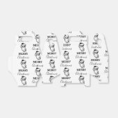 Kerstzwarte kerstkerstkerstman bedankdoosjes (Uitgevouwen)