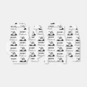 Kerstzwarte  kerstkerstkerstman bedankdoosjes (Uitgevouwen)